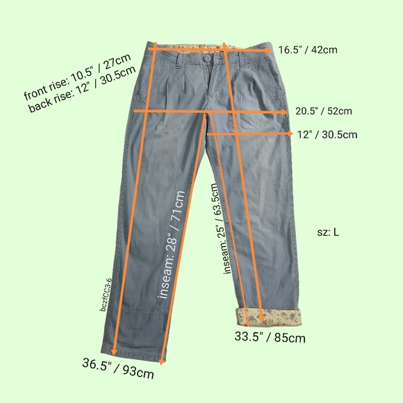 sz:L, SAMUEL & KEVIN light blue mid-rise cuffed jeans - Picture 2 of 6